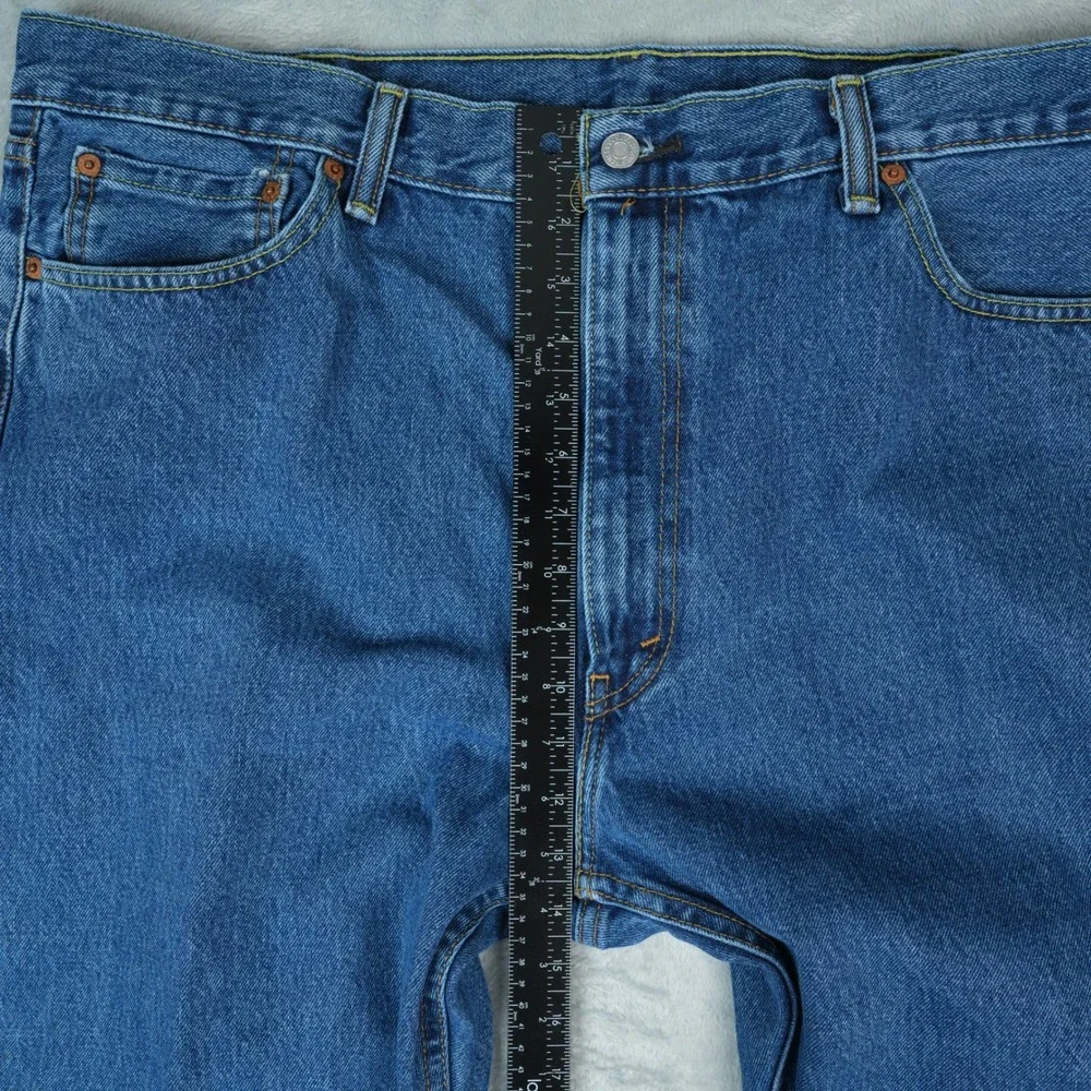 Levis 505 Regular Fit Jeans Mens 42x29 Blue Straight Leg Denim 100% Cotton 2017